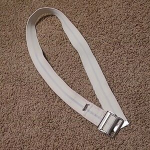cream light colors gait belt nurses cna transfer belt as seen metal hard